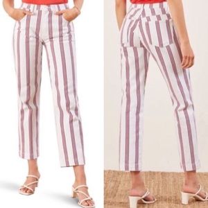 NWT reformation roper jeans Grenada stripe